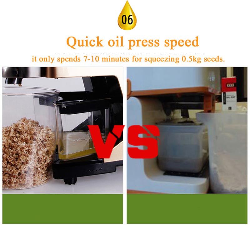 Quick oil press speed