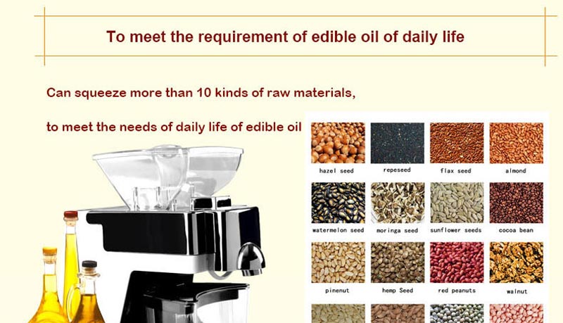 To meet the requirement of edible oil of daily life