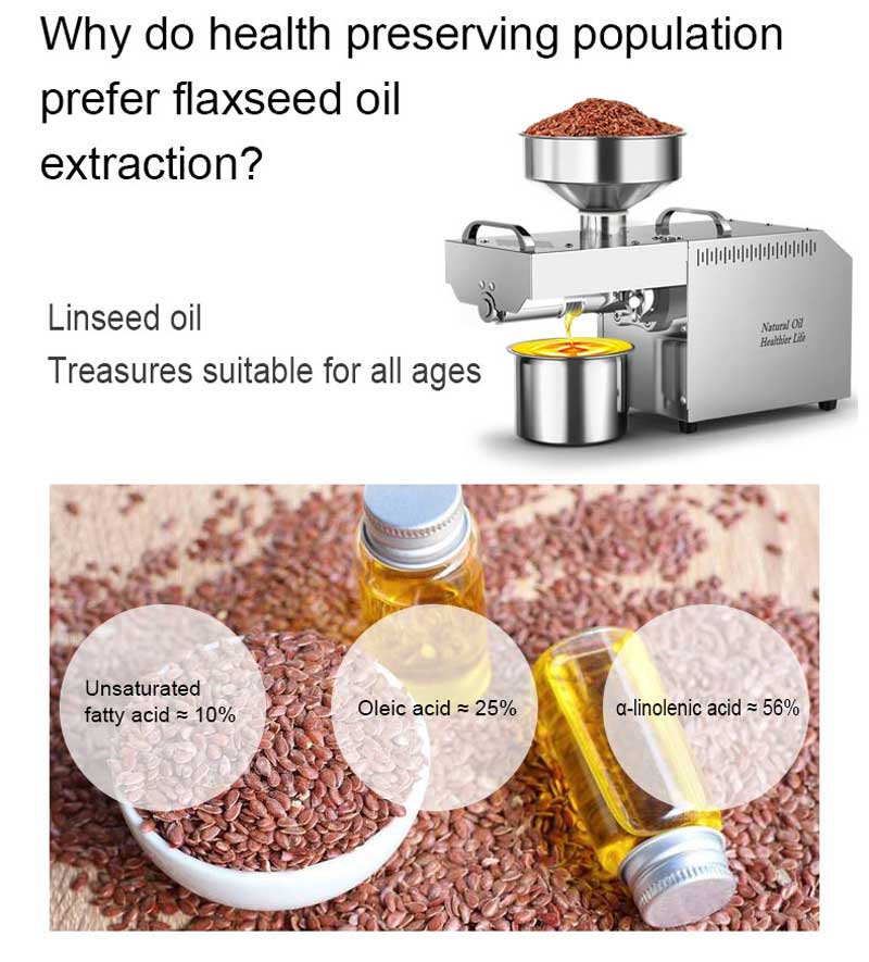 Why do health preserving population prefer flaxseed oil extraction?