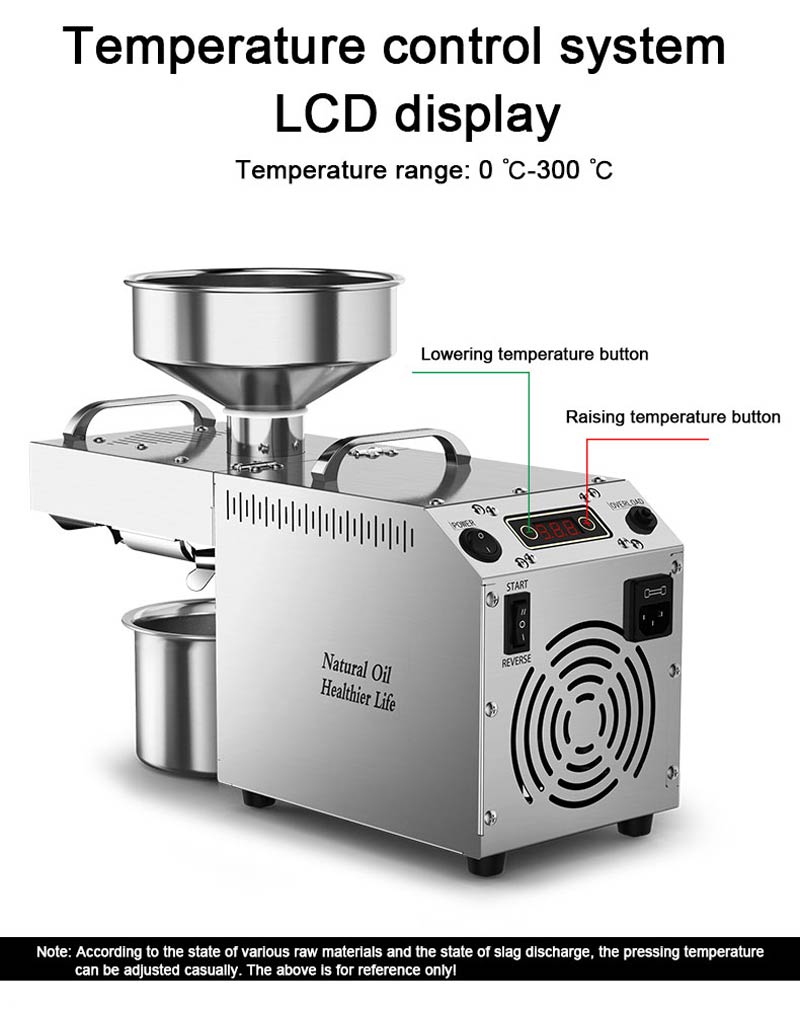 Temperature control system LCD display