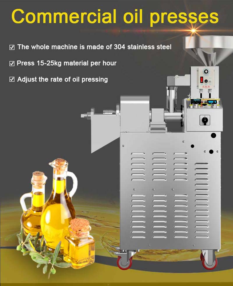 Mini Commercial Oil Press Machine Automatic Cold Hot Press Oil Extractor Dongdubao